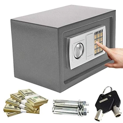 Immagine di cassaforte elettronica, grande 8,5 litri (34 cm x 20 cm), per la casa, digitale, in acciaio, ufficio o uso domestico, da parete a