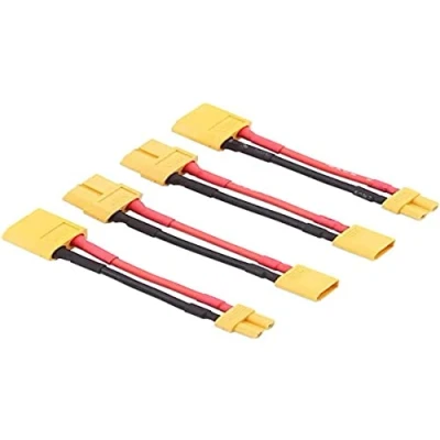 Immagine di YUNIQUE GREEN CLEAN POWER Set 4 Cavi Adattatori XT30 a XT60 Maschio Femmina Connettore 16AWG 5cm Ideale per Batteria Lipo, Radiocomandati, Elicottero RC