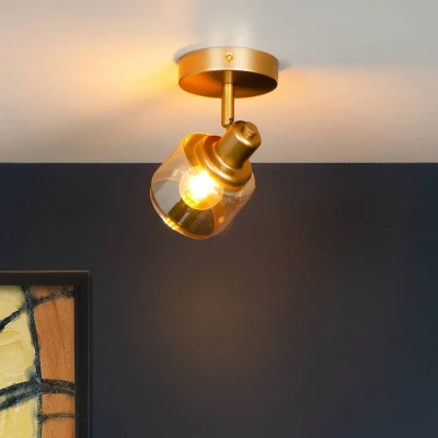 Immagine di Lucide Faretto a soffitto Bjorn, 1 luce, oro/ottone