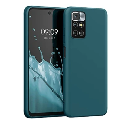 Immagine di kwmobile Custodia Compatibile con Xiaomi Redmi 10 (2021/2022) Cover Back Case per Smartphone in Silicone TPU Protezione Gommata petrolio matt