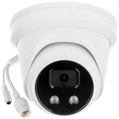 Immagine di Hikvision cámara de vigilancia Turret DS 2CD2346G2 I(2,8 mm)(C) con 4 megapíxeles, hasta 30 m iluminación, Profesional, Acusense Filtro Alarma Falsa