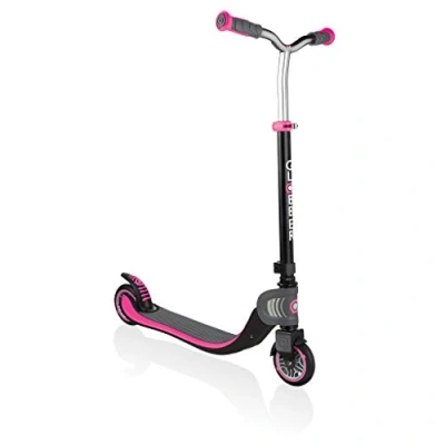 Immagine di Globber Flow Monopattino pieghevole per ragazzi, unisex, colore: Nero/Rosa, regolabile in altezza