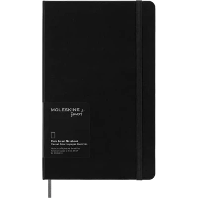 Immagine di Moleskine Smart Notebook, Sistema di Writing, Notebook con Copertina Rigida, Pagine Bianche e Chiusura Elastica, Formato Large 13 x 21 , Colore Nero
