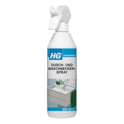 Immagine di HG detergente giornaliero, spray per uso quotidiano in doccia e lavandino, adatto cabine plastica, pareti piastrellate, marmo pietra naturale, 500 ml