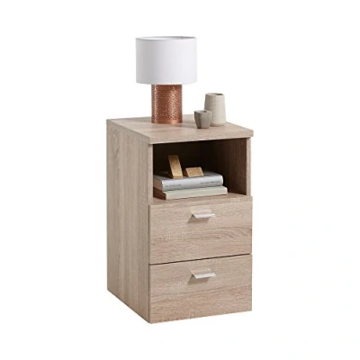Immagine di FMD Moebel 652 001 Colima 1 comodino con 2 cassetti legno marrone 35,0 x 40,0 61,5 cm, quercia