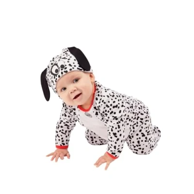 Immagine di SMIFFYS Dalmata per bebè, Bianco e Nero, Costume intero cappello