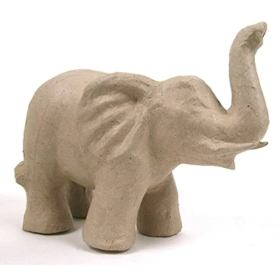 Immagine di Decopatch SA108O 1 supporto in cartapesta marrone 21x12x17 cm, Elefante