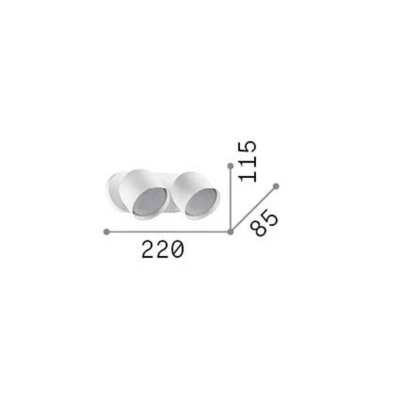 Immagine di Ideallux Ideal Lux applique Dodo ottone a 2 luci in metallo Ø 8,5 cm