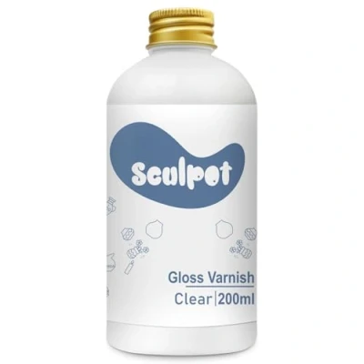 Immagine di vernice lucida ad asciugatura all&#039;aria, 200 ml, per argilla essiccata ceramica e acrilica, incolore, impermeabile, resistente ai graffi