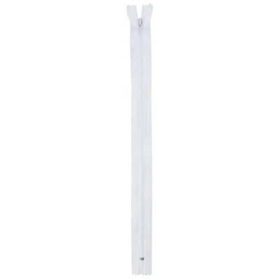 Immagine di Trimz 30 cm ( 30,5 cm) One Way End Stop Zip con Denti 10PCS 4 mm, Poliestere, Bianco, x 1