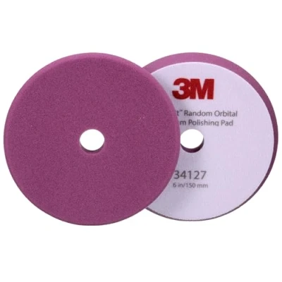 Immagine di Perfect It Tampone in spugna morbida per pasta abrasiva lucidatrici rotorbitali 3M It, viola, 150 mm (6 in), 34127, 2 assorbenti confezione