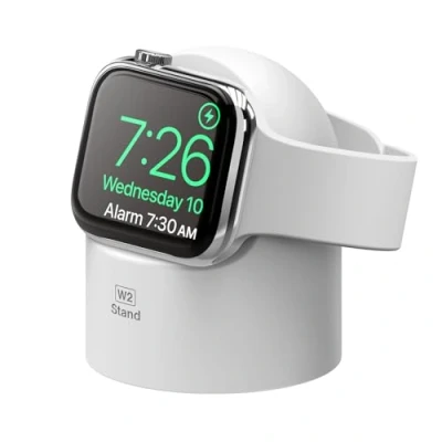 Immagine di elago W2 Supporto di Ricarica Compatibile con Apple Watch Serie 10/9/8/7/6/5/4/3/2/1/Ultra 2/Ultra/SE 2/SE (49mm 46mm 45mm 44mm 42mm 41mm 40mm 38mm) [Cable Not Included] (Bianco)