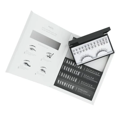 Immagine di Starter kit per extension ciglia a grappolo fai da te Nanolash DIY completo applicare le finte casa, (Nero, CLASSY)