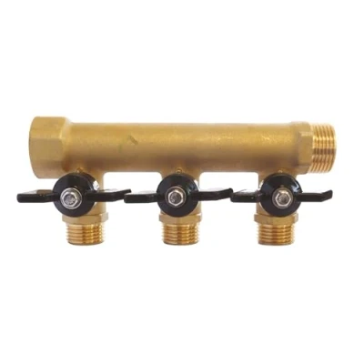 Immagine di Somatherm for you Brass Collector con mini twin integrato 3 maschi inizia 15/21 20/27 Input femmina Output maschile