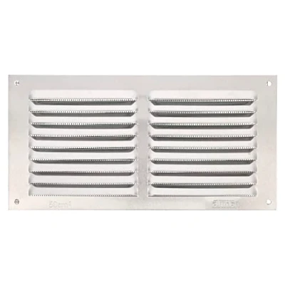 Immagine di Amig Griglia Rettangolare in Alluminio con Zanzariera Griglie di Ventilazione per Uscita d&#039;Aria Ideale Soffitto Cucina e Bagno Misure 100 x 200 MM Colore Argento