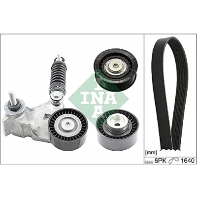 Immagine di INA 529 0104 10 Kit cinghie Poly V Controllare corsa libera generatore ed ev. sostituire FORD: Transit Mk5 Bus, MONDEO 3 Kombi