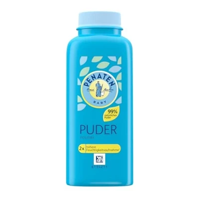 Immagine di Penaten Polvere naturale per bambini con aloe e vitamine (1 x 100 g) Protegge la pelle sensibile, assorbe l&#039;umidità mantiene asciutta, dermatologicamente confermato 99% ingredienti di