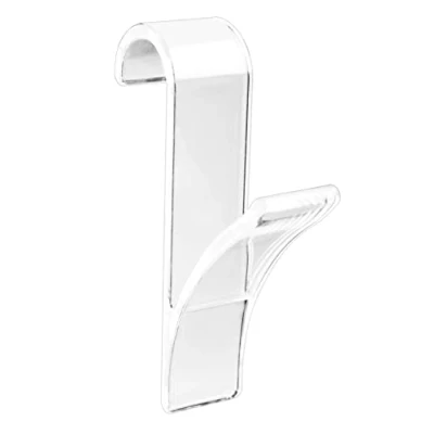 Immagine di Maximex ganci per radiatori rotondi, pratico set di 6, asciugamani, appendibili in modo flessibile, tutti i standard, plastica, ciascuno 2,5 x 10,5 7, trasparente
