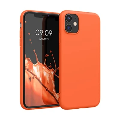 Immagine di kwmobile Custodia Compatibile con Apple iPhone 11 Cover Back Case per Smartphone in Silicone TPU Protezione Gommata arancione fluorescente