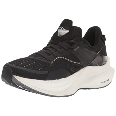 Immagine di Saucony Tempus Scarpe running neutre, Donna, Taglia: 38.5, Black/fog Tessuto / sintetico