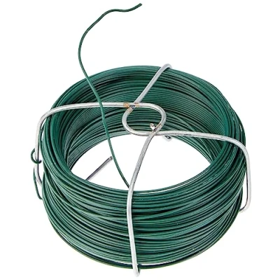 Immagine di Alberts 530105 Matassa di filo metallico, zincato, con rivestimento in plastica verde, lunghezza 1,2 mm, Ø 50 m