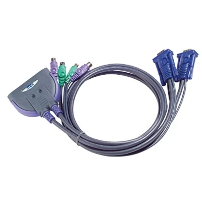 Immagine di Aten CS62S switch per keyboard video mouse (kvm) Nero