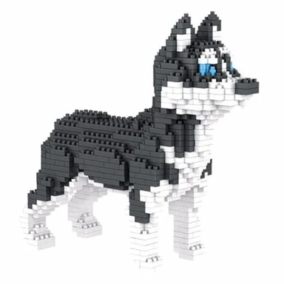 Immagine di Atomic Building Cane siberiano Husky. Figura da Assemblare con nanoblocchi. 950 pezzi.