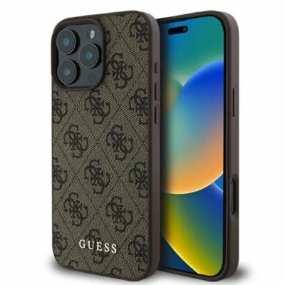 Immagine di CG Mobile Guess GUHCP16LG4GFBR Custodia rigida per iPhone 16 Pro 6,3&quot;, colore: Marrone