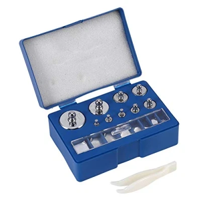 Immagine di pesi di calibrazione, 17 pezzi calibrazione in acciaio 10 mg 100 g, Set precisione inossidabile per bilance digitali, laboratori, gioielli, hobby