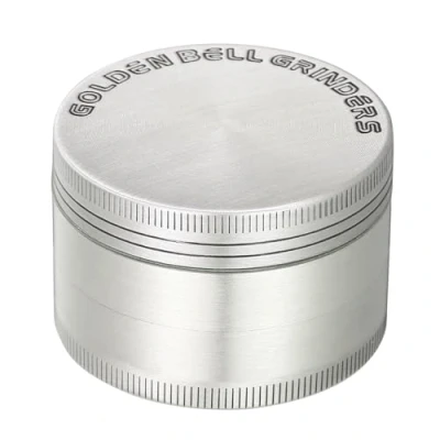 Immagine di [Grinder Garanzia a Vita] LIHAO 2(50mm) Spezie Erbe Grinder in 4 Pezzi Tritino Metallo Argento