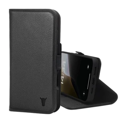Immagine di TORRO Cover in Pelle Compatibile con iPhone 16 Plus Custodia a Portafoglio Premium Cavalletto e Slot per Carte (Compatibile Caricatori Ufficiali MagSafe) Nero