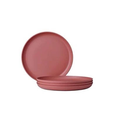 Immagine di Mepal Piatto Frutta 4 Pezzi Silueta Lavabile in lavastoviglie e microonde Piatti di plastica da Cena Servizio 23 cm Vivid Mauve
