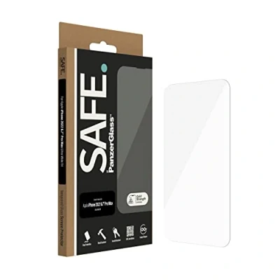 Immagine di PanzerGlass SAFE by Screen Protector per iPhone 14 Pro Max UWF Pellicola protettiva in vetro temperato resistente alle impronte digitali con copertura totale dello schermo Case Friendly