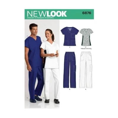 Immagine di New Look Miss 6876, Misura A/Uomo, cartamodello, Multicolore
