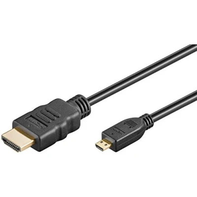 Immagine di goobay Cavo da Mini HDMI a 2.1 Ultra ad alta velocità 8K @ 60 Hz, 4K 120 Hz 48 Gbit/Dolby Atmos/HDR eARC/GoPro Hero 2, Canon, Raspberry Zero e 2 W / 2m 74430