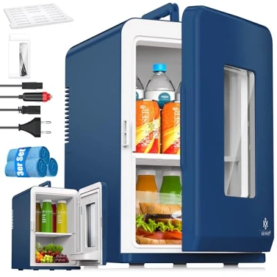 Immagine di KESSER® 2in1 Mini frigo Box 15 Litri Funzione Raffreddamento e Riscaldamento Portatile AC DC 220 240V/12V Presa accendisigari scalda Sigaretta Termico Auto Ufficio