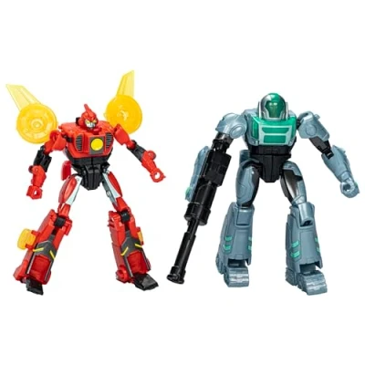 Immagine di Transformers EarthSpark, Cyber Combiner, Action Figure Robot di Twitch terrestre e Robby Malto
