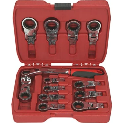 Immagine di KS Tools, Chiave inglese, Set di chiavi ad anello a cricchetto 13 pezzi