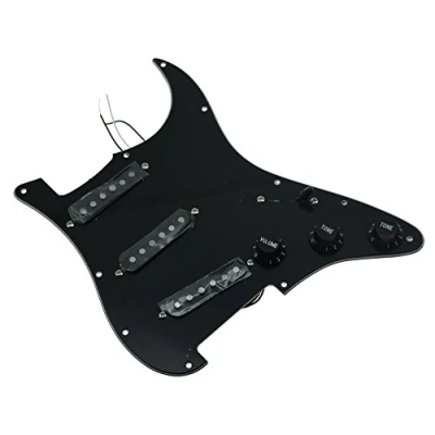 Immagine di Kaish Loaded Strat Pickguard Precablato ST Sss con pickup Alnico nero a 3 strati