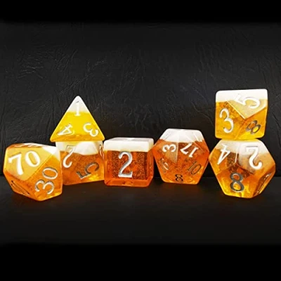 Immagine di Bescon Oversized Beer Dice Set, Novelty 7pcs BeerDice Polyhedral D&amp;D DND Set of 7pcs; Jumbo Oktoberfest