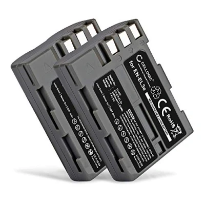 Immagine di CELLONIC 2X Batteria EN EL3e Compatibile con Nikon D700 D50 D70s D80 D90 D200 D300 D300S D900 D100 1600mAh 7.2V 7.4V