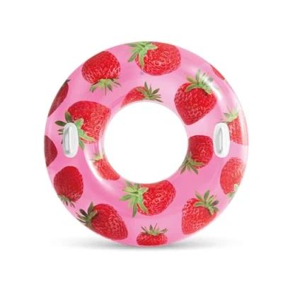 Immagine di Intex 56261NP Ciambella Gonfiabile Mare Tropicale con Maniglie Assortiti, Vinile, Multicolore, 107 cm