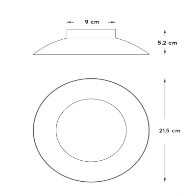 Immagine di Lucide foskal Lampada da soffitto Diametro 21,5 cm LED 1 X 6 W 2700 K Bianco