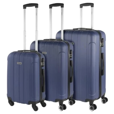 Immagine di ITACA Set Valigie Rigide Offerte. Valigia Grande Rigida, Media Rigida e Bagaglio a Mano. di con Lucchetto Combinazione TSA 771100, Cowboy blu