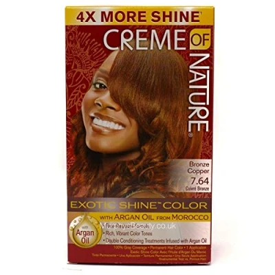 Immagine di Creme of Nature Exotic Shine Color With Argan Oil, Bronze Copper 7.64, 1 ea by