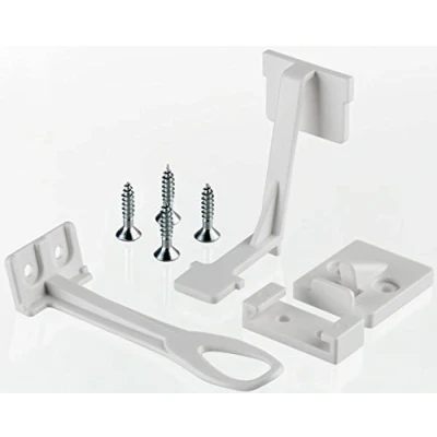 Immagine di Reer Set di 3 fusibili per armadi e cassetti, invisibili, da avvitare, esperti sicurezza dei bambini, colore: bianco