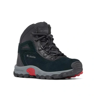 Immagine di Columbia Newton RIDGE Amped Unisex Scarpa da hiking per bambini, Taglia: 35, Black/mountain red Pelle e tessuto