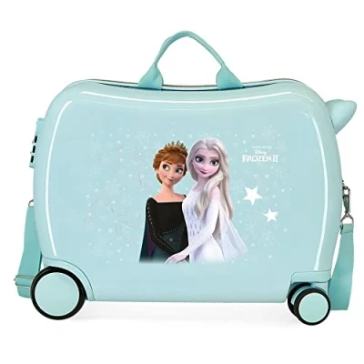 Immagine di Disney Frozen Frosted Light Valigia per bambini blu 50 x 38 20 cm rigida ABS chiusura a combinazione laterale 34 L 1,8 kg 4 ruote attrezzatura mano
