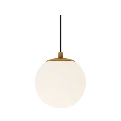 Immagine di Lucande lampada a sospensione Bidolo, colore ottone, vetro, 15 cm, IP44