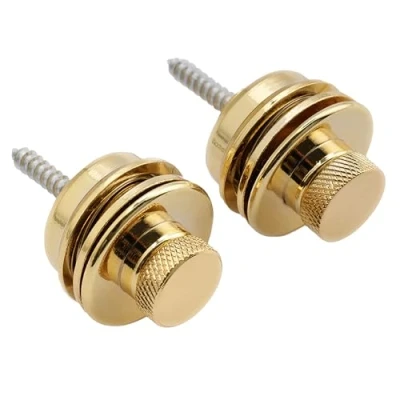 Immagine di Musiclily Testa Piatta Chitarra Strap Locks Security Tracolla Lock Attacchi di Sicurezza per Elettrica Acustica Basso, Dorato(2 Pezzi)